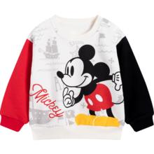 Disney 迪士尼 儿童长袖T恤 卡通米奇纯棉打底衫*2件