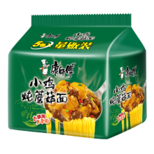 PLUS会员：康师傅 方便面经典系列一倍半 小鸡炖蘑菇*5连包