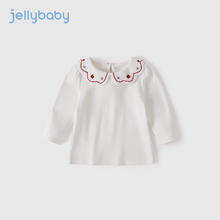 JELLYBABY 儿童翻领春装打底衫 米白 140CM