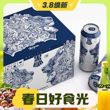 3.8焕新：SNOWBEER 雪花 黑狮白啤 500ml*12听