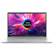 华硕M1503电竞高刷版 OLED轻薄游戏办公笔记本(标压R7 16G 512G 2.8K 120Hz OLED护眼屏)银