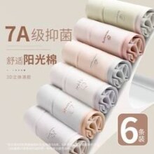 FENTENGCARE 芬腾可安 7A级纯棉底裆女士内裤 6条装