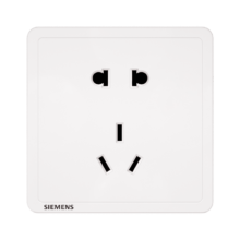 SIEMENS 西门子 五孔插座 皓彩米绒白哑光