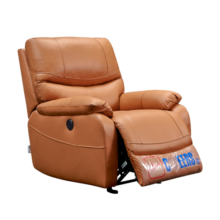 芝华仕（CHEERS）头等舱现代简约真皮单人沙发电动功能休闲懒人摇摇躺椅客厅1025 流云白 15天发货