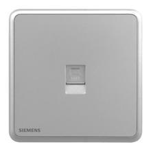 SIEMENS 西门子 轻薄款开关插座面板 网络86型墙壁弱电箱插座 荟绎系列皓月灰 六类电脑插座