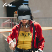 Xotic官方 宽飘带鸭舌帽工装扣户外遮阳帽男女大头围吴宣仪张新成
