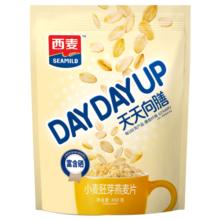 西麦小麦胚芽混合谷物燕麦片450g 冲饮谷物营养早餐无额外添加蔗糖