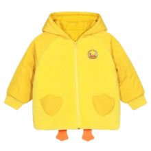 【婴幼儿】B.duck Baby系列 小黄鸭童装宝宝加厚羊羔绒卡通棉服 蜜桃粉 115cm