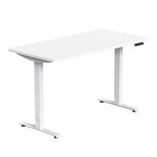 蓝立哆 （Elydo）电动升降桌电脑桌办公书桌双电机站立式工作台学习桌H2 H2白色桌腿+苏丹象牙白色桌面 1.2*0.6m桌板