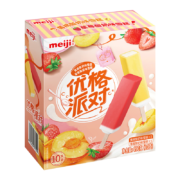 PLUS会员：meiji 明治 黄桃/草莓酸奶味雪糕 49g*10支 *5件