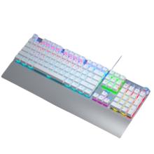 AULA 狼蛛 F2088 精英版 104键 有线机械键盘 银白 国产青轴 混光
