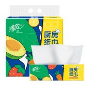 Plus会员，概率券:清风厨房抽纸76张3包 抽取式 食品接触级