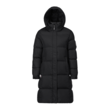 黑冰（BLACKICE）女款连帽中长款羽绒服冬季防风保暖羽绒服D 黑色 M659元