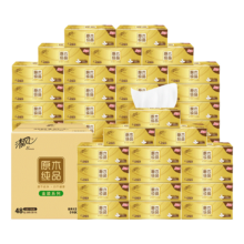 Plus会员：清风（APP）抽纸 原木金装3层100抽*48包整箱装*件