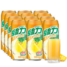 绿力 台湾绿力果汁饮料菠萝汁490ml*12瓶台湾特产菠萝果味饮品香甜可口66.31元