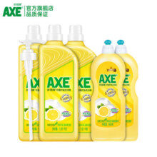 【聚划算直播间专享】AXE斧头牌洗洁精1.01kg*3瓶+600g*2瓶护肤