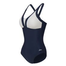 速比涛（Speedo）绮遇系列 深海设计海岛度假连体泳衣女 8122065332 海蓝/白色 32