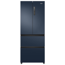 海尔（Haier）冰箱412升法式多门双开门四门一级能效双变频风冷无霜超薄可嵌入式家用家电净味独立母婴智能旗舰 412L星蕴银+1级双变频+三档变温+WIFI智控