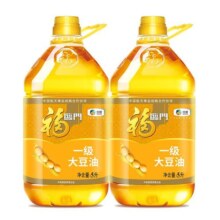 福临门一级大豆油5L*2桶营养丰富健康食用油家用桶装黄豆油餐饮135.8元 (月销1000+)