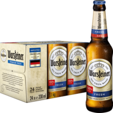 沃斯坦（warsteiner）无醇啤酒330ml*24瓶整箱装 德国原装进口 零度啤酒