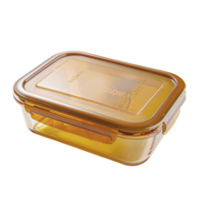 康宁餐具 耐热玻璃饭盒玻璃碗保鲜盒便当盒 盒体可进微波炉烤箱洗碗机 600ml饭盒