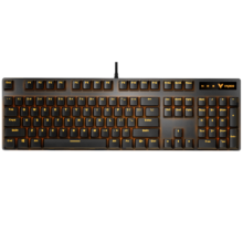 plus会员：雷柏（Rapoo） V500 PRO 单光版 有线背光机械键盘 104键  茶轴