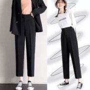 2024新款女高腰烟管裤