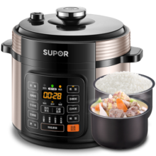 苏泊尔（SUPOR）智能电压力锅5L 易用大面板 焖香节能煲 开盖收汁大火速热 一键排压 SY-50YC8110E双胆高压锅