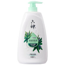 六神 超值沐浴露套装清新滋润1L+艾叶滋润1L+200ml(保湿易冲洗 家庭装)