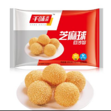 Plus、首购：千味央厨 芝麻球豆沙馅260g（每袋12个）传统年货油炸点心 糯米麻球