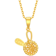 金至尊（3D-GOLD)黄金吊坠兔子爱恋兔本命年兔年999足金挂坠不含项链自戴计价 1.08克(含工费110元)