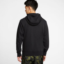 耐克NIKE男子夹克CLUB HOODIE FZ FT外套 BV2649-010黑色XXL码