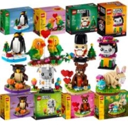 LEGO 乐高 拼砌盒方头仔系列龙爱情鸟兔子棕熊猫头鹰积木玩具
