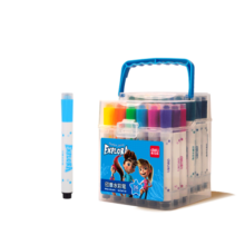 得力(deli)36色可洗印章水彩笔 儿童涂鸦绘画笔套装幼儿画笔玩具70673-36开学礼物