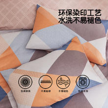 LOVO 乐蜗 ins风四件套床单春夏时尚床上用品被套涤磨毛宿舍三件套