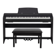 卡西欧（CASIO）立式电钢琴PX-770/PX870/AP270专业演奏考级培训智能教学88键重锤 PX-770黑色+双人琴凳+学琴礼包