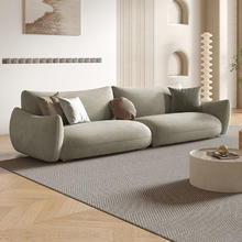 布雷尔 奶油风猫抓布艺沙发小户型客厅组合直排网红设计师面包沙发776.4元