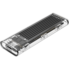 奥睿科（ORICO） M.2NVME/NGFF移动硬盘盒转Type-c/USB3.1固态SSD外置盒 【M.2 NVMe】银色/10Gbps-透明科技