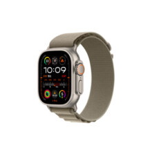 Apple/苹果 Watch Ultra2 智能手表GPS+蜂窝款49毫米钛金属表壳橄榄色高山回环式表带小号MRFH3CH/A