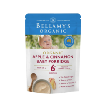 贝拉米（Bellamy）苹果肉桂燕麦高铁米粉 婴儿有机辅食米糊 澳洲进口6个月以上 125g