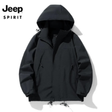 plus会员：JEEP SPIRIT吉普 户外冲锋夹克男防风外套春秋新款