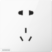 西门子（SIEMENS）开关插座面板皓彩白色 五孔带开关带usb 二三插暗装 五孔带开关