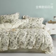 伊诗曼 60S印花套件床上用品轻奢被套床单纯棉四件套