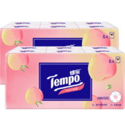 得宝Tempo 甜心桃味手帕纸 浅桃香味 7片12包