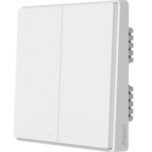Aqara绿米联创 智能开关D1零火双键 已接入米家/HomeKit 遥控开关 白色