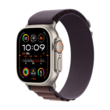 Apple/苹果 Watch Ultra2 智能手表GPS+蜂窝款49毫米钛金属表壳靛蓝色高山回环式表带大号MRFG3CH/A