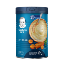 嘉宝（Gerber）米粉/麦粉/ 婴儿辅食 含益生菌含铁 250g 宝宝营养米糊 初阶段-胡萝卜