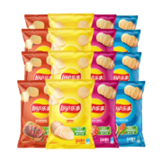 乐事（Lay's）薯片混合40g*16包（原味*4+番茄*4+烧烤*4+红烩*4）*2件+凑单