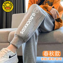 HAL.DUCK 哈罗小黄鸭 儿童运动休闲运动裤 卫裤XHY19-右下黑 105