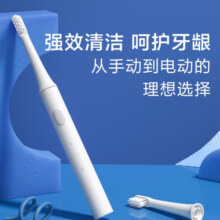 小米（MI） 米家声波电动牙刷T100成人儿童充电式智能防水震动 牙刷T100 蓝色